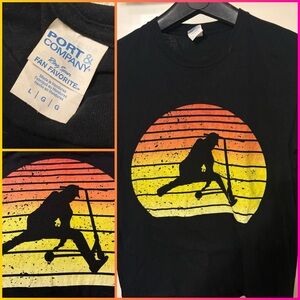 Port & Company Young Men’s Black Graphic Tee